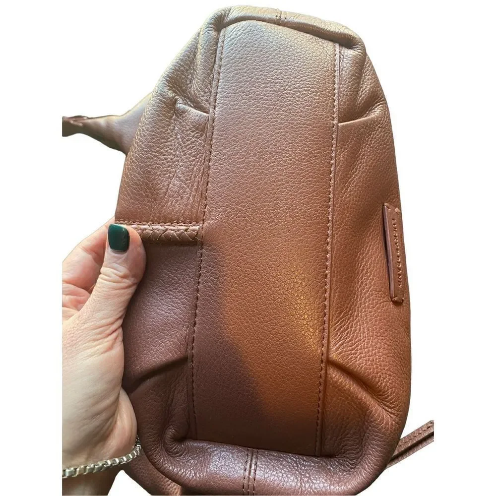 Lucky Brand brown leather over the shoulder  large hobo bag rare